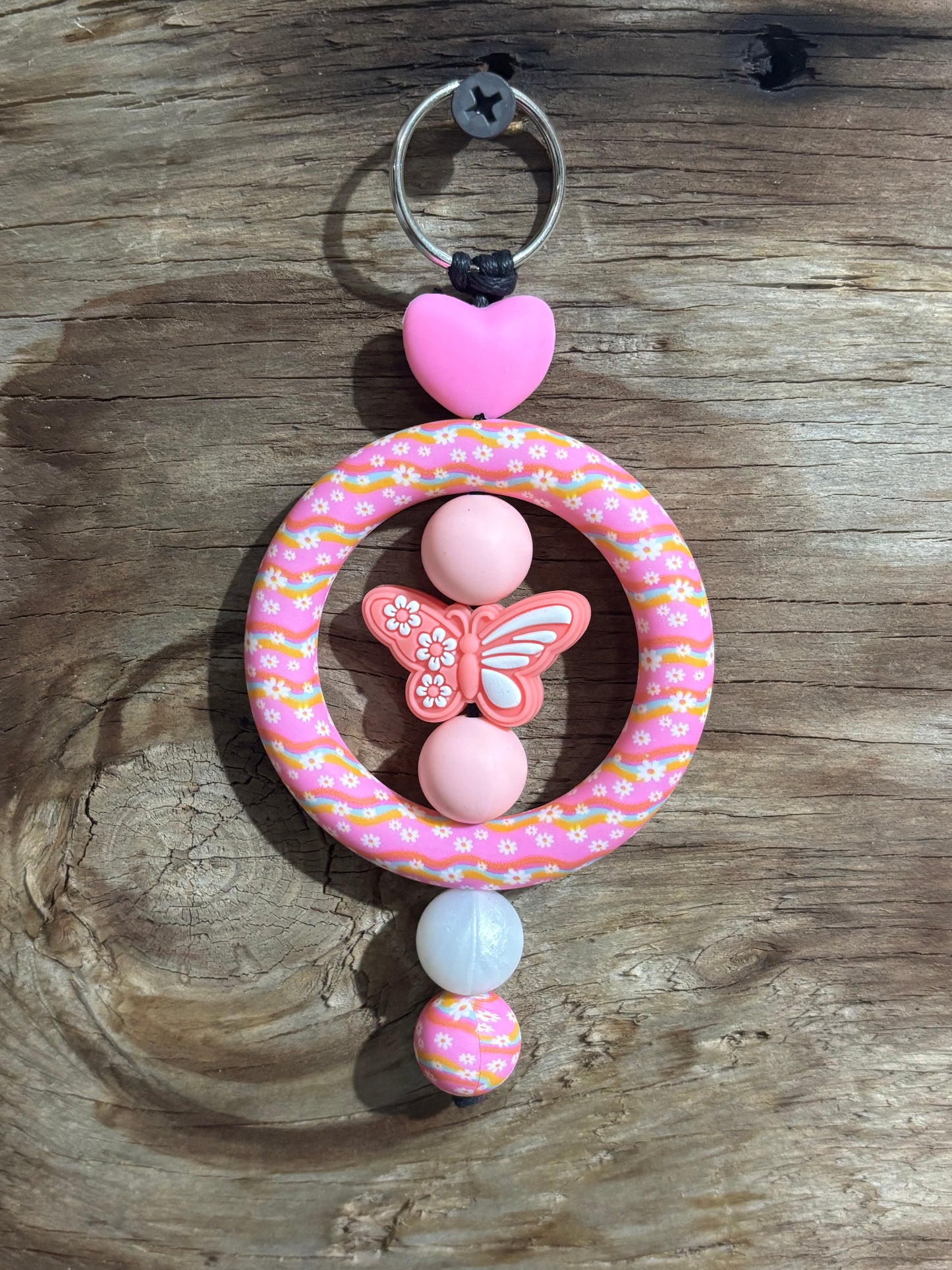 Hand made keychain with ring